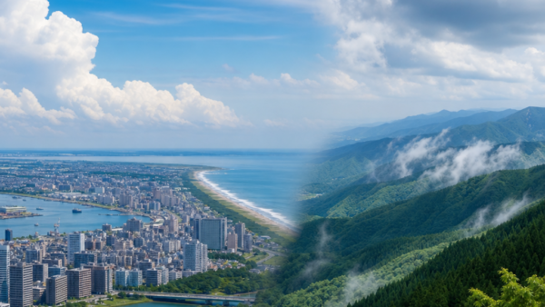 新潟市の天気は海岸平野と山沿いの差で日々備える